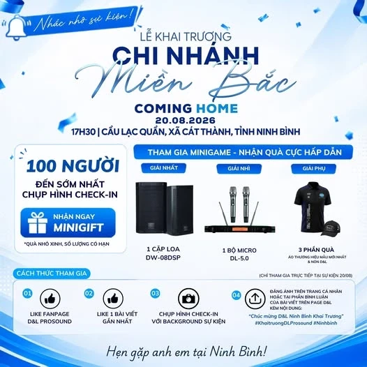 Minigame và quà tặng check-in tại lễ khai trương D&L Ninh Bình
