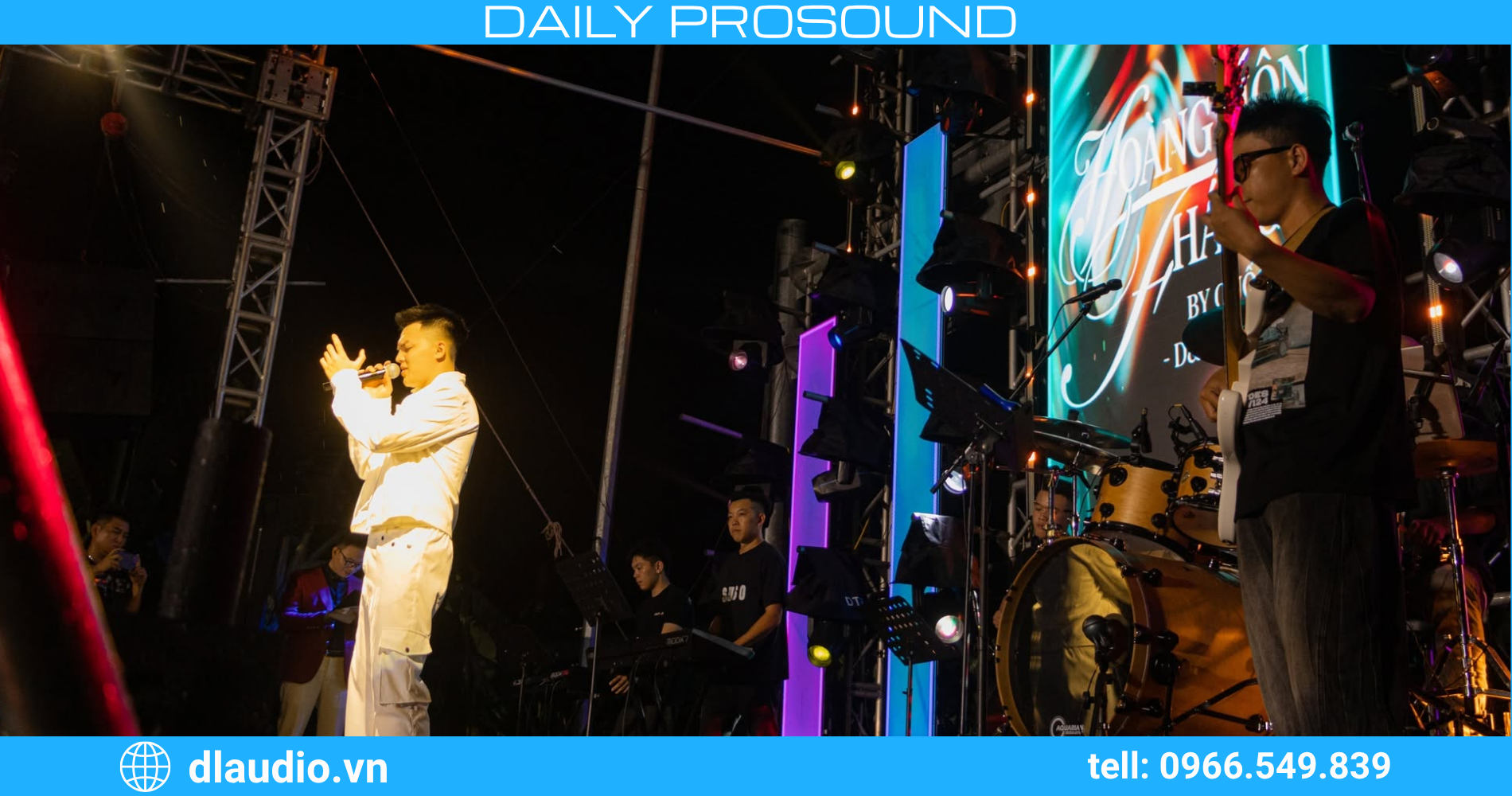 Live band và nghệ sĩ biểu diễn trong dự án âm thanh tại Ninh Bình