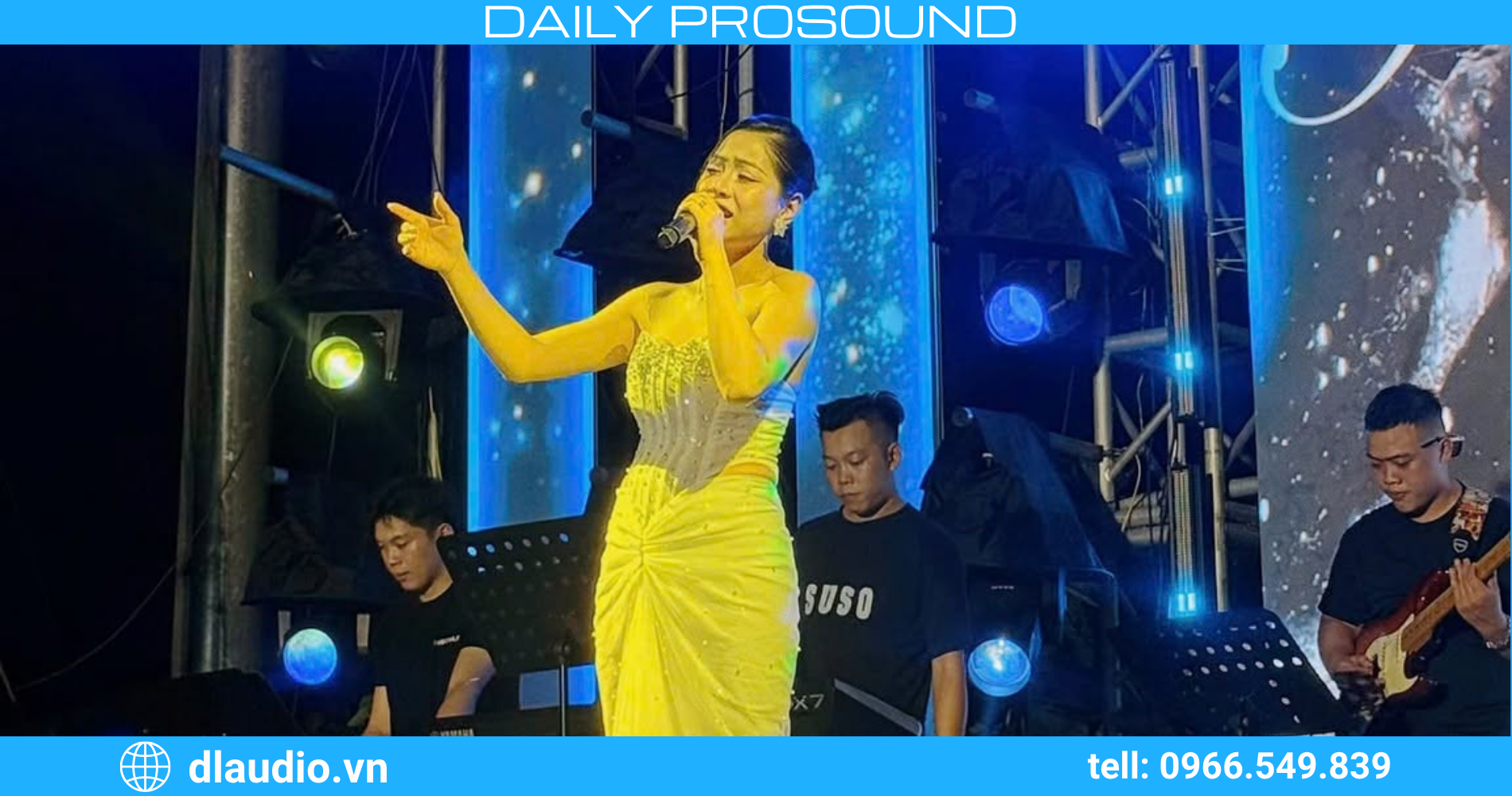 Live band và nghệ sĩ biểu diễn trong dự án âm thanh tại Ninh Bình