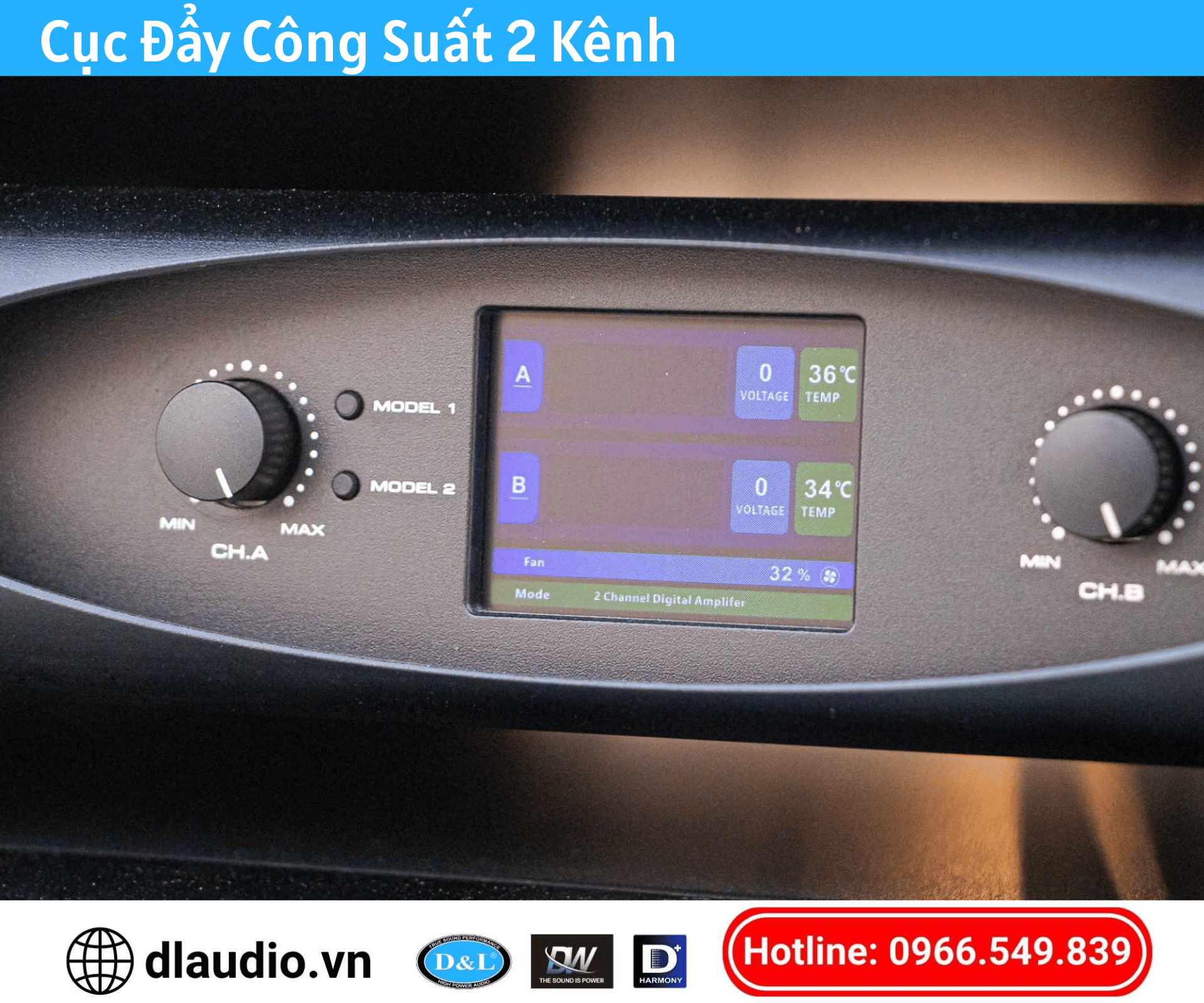 Cục Đẩy Công Suất 2 Kênh