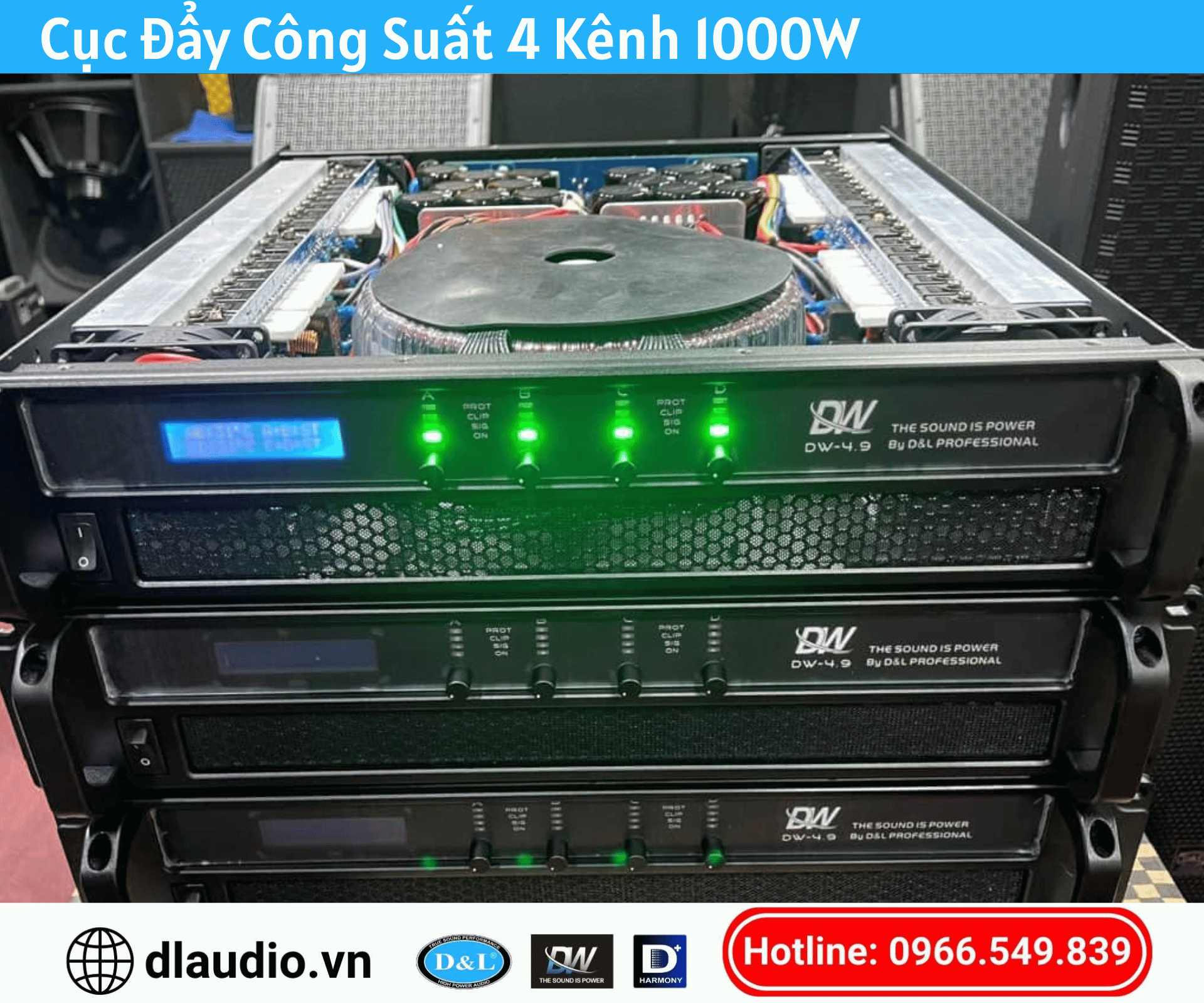Cục Đẩy Công Suất 4 Kênh 1000W